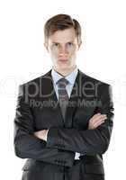 businessman with a stern look