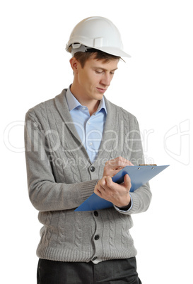 engineer with a clipboard