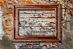 Picture frame on a stone grunge background