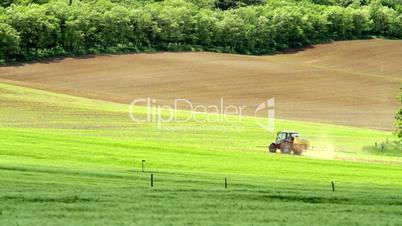Spraying of a agricultural land