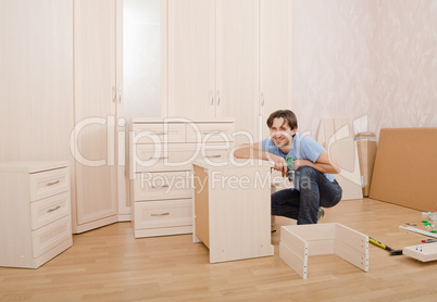 installing furniture