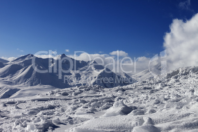 Winter mountains in nice day