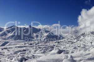 Winter mountains in nice day