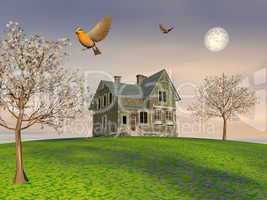 Cute cottage - 3D render