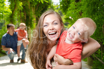 happy mother with a child