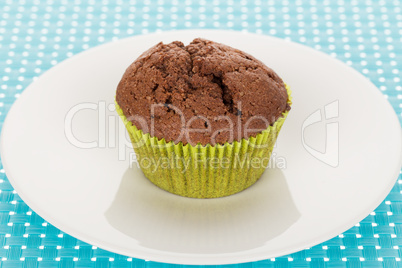 Muffin on plate