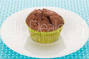 Muffin on plate