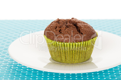 Muffin on plate