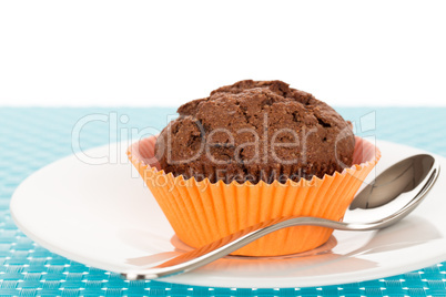 Muffin on plate