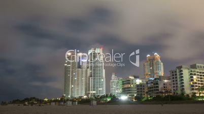 timelapse of miami sunset at the beach