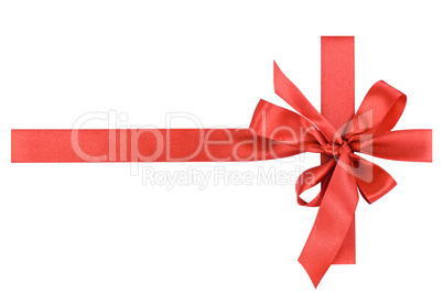Red satin gift bow