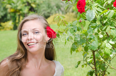 Woman with Flowers