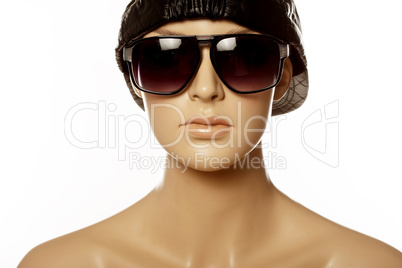 mannequin wearing fashion sunglasses