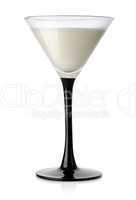 White cocktail in a wineglass