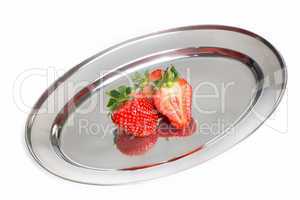 Erdbeeren auf Tablett