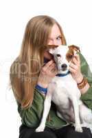 Mädchen mit Hund