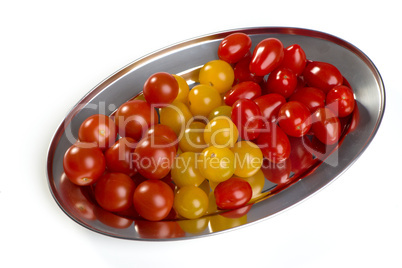 Tomatenmischung auf Tablett