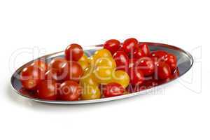 Tomatenmischung auf Tablett