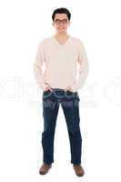 Front view full body Asian man