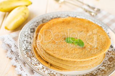 homemade banana pancake