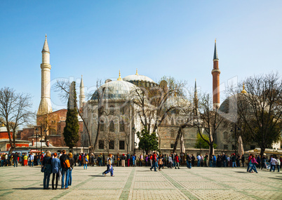 hagia sophia in istanbul, turkey early in the morning