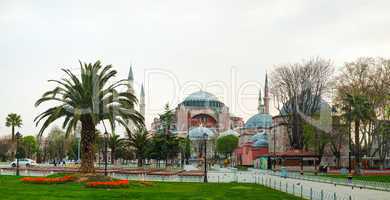 hagia sophia in istanbul, turkey early in the morning