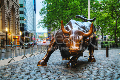 Charging Bull (Bowling Green Bull) sculpture in New York