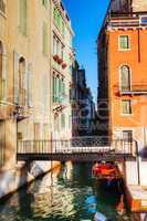 Narrow canal in Venice, Italy