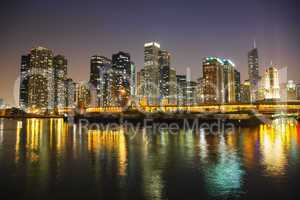 chicago downtown cityscape panorama