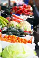 Fruits and vegetables on market