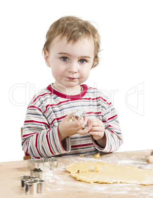 happy young child isolated in white background