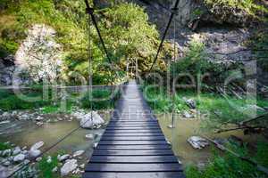 Suspended bridge in Cheile Turzii