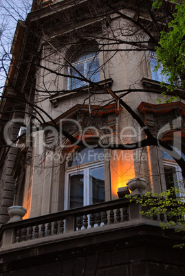 Evening building in Belgrade