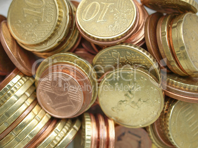 euro coins background