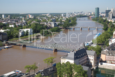 aerial view of frankfurt