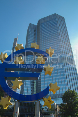 european central banking house in frankfurt