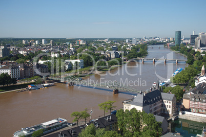 aerial view of frankfurt