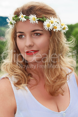 Portrait eines Blumenmädchen