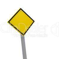 Blank yellow sign