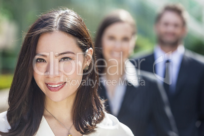 Asian Woman Businesswoman Interracial Business Team