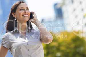 Woman or Businesswoman Talking on Cell Phone