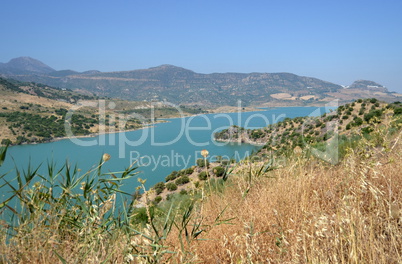 Reservoir water in Ronda, Spain