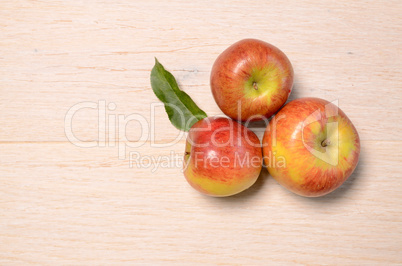 Three fresh apples
