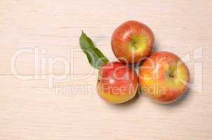 Three fresh apples