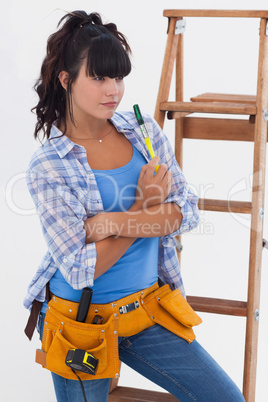 Woman ready for home improvement
