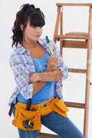 Woman ready for home improvement