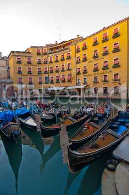 Venice Italy Gondolas on canal