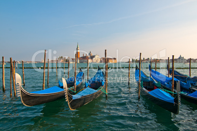 Venice Italy Gondolas on canal