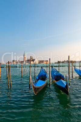 Venice Italy Gondolas on canal