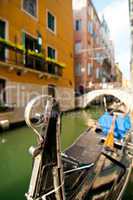 Venice Italy Gondolas on canal